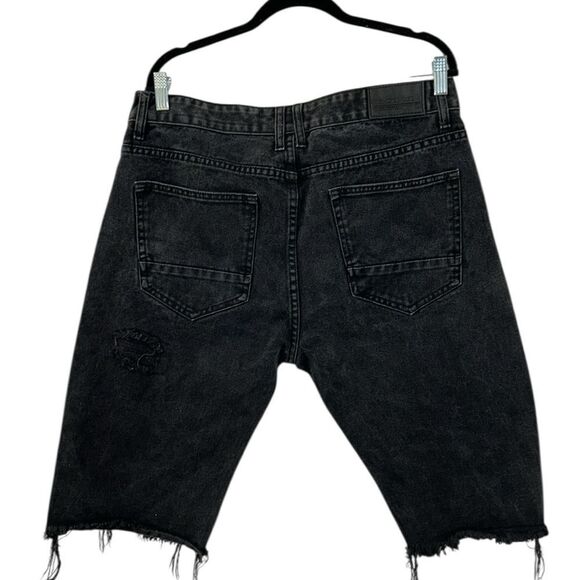 Smoke Rise Men’s Black Jeans Distressed Shorts(Size 36) - Picture 2 of 11